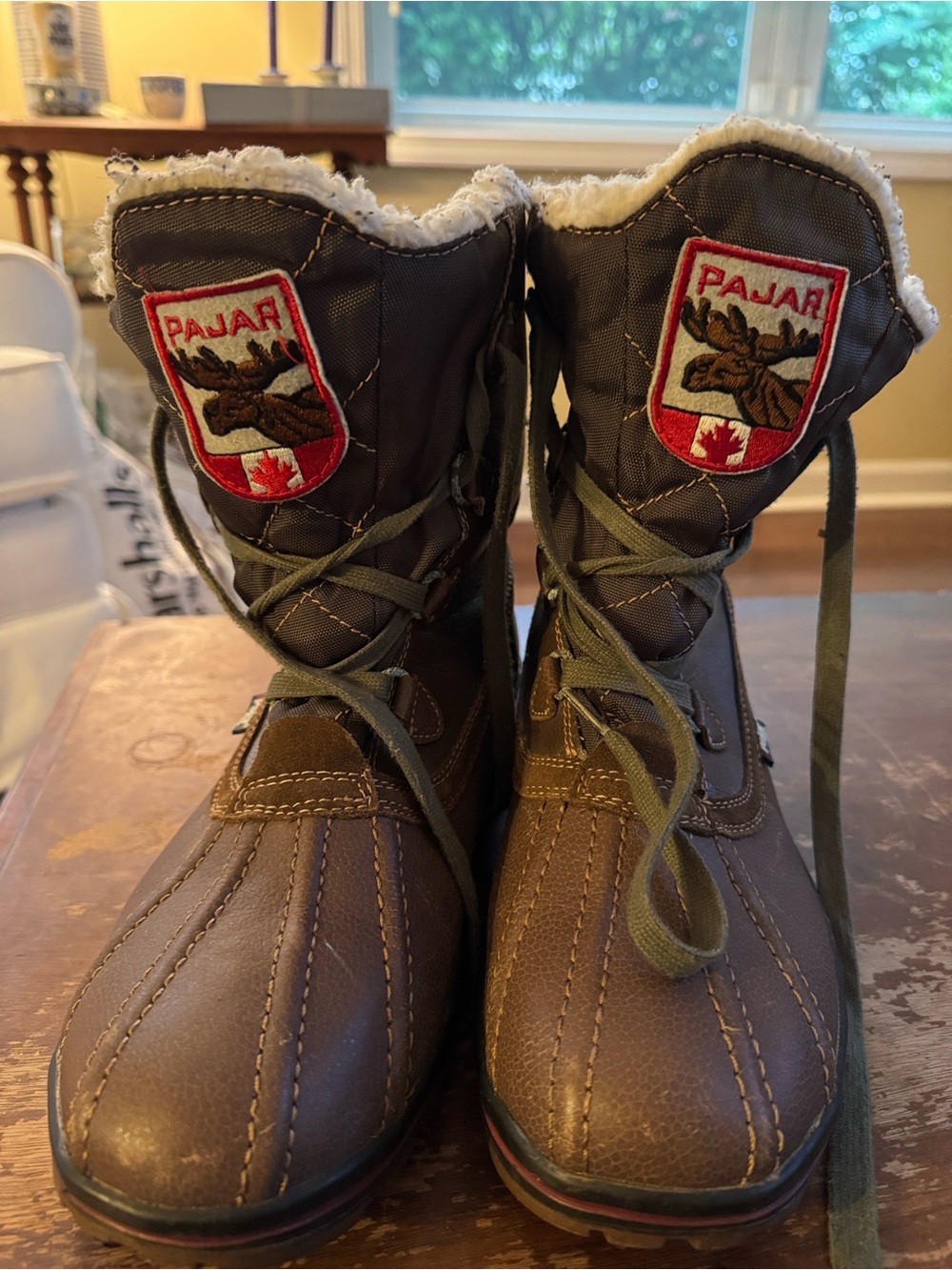 Pajar Brown/Olive Men’s Winter Boots 10-11 with Faux Fur insulation No tags
